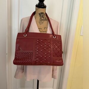 Maggie Barnes burgundy red purse